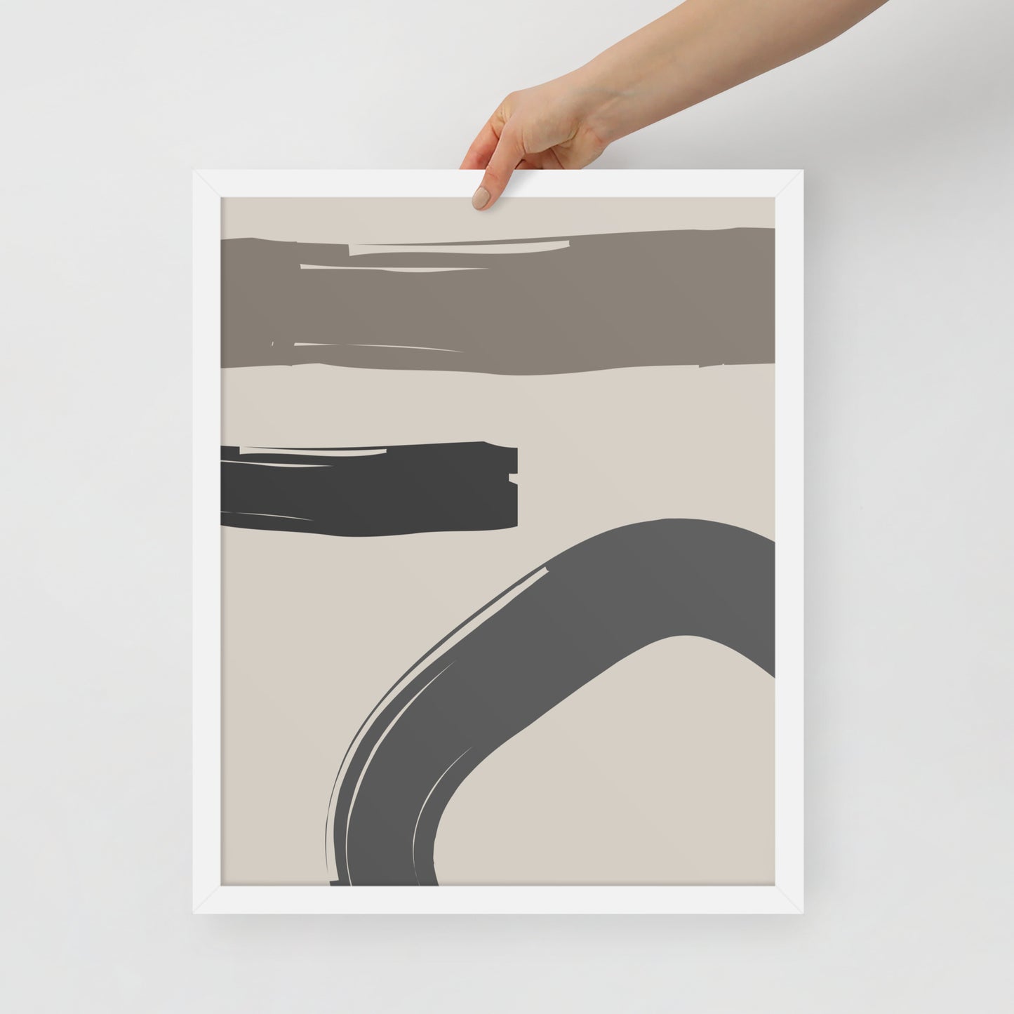 RILEY RU - Abstract Brush - Póster enmarcado