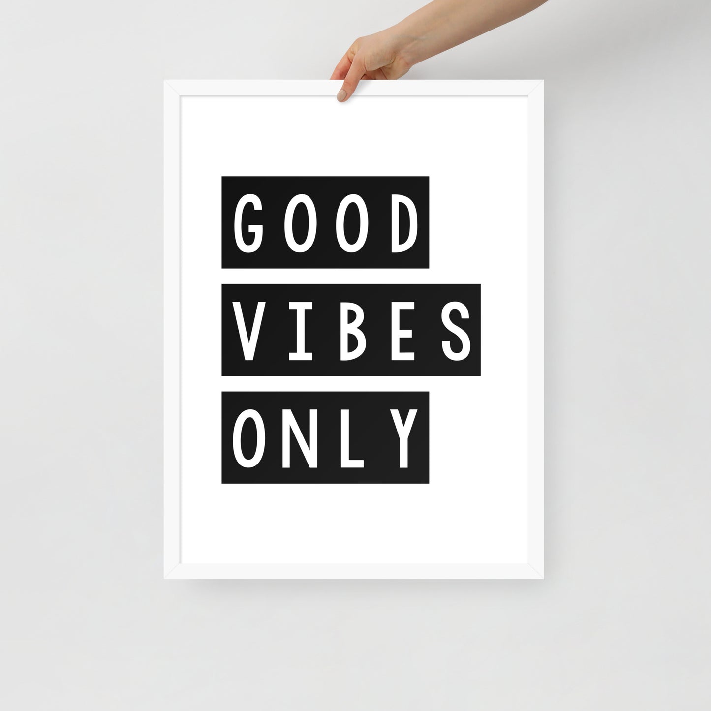 RILEY RU - Good Vibes Only - Framed poster