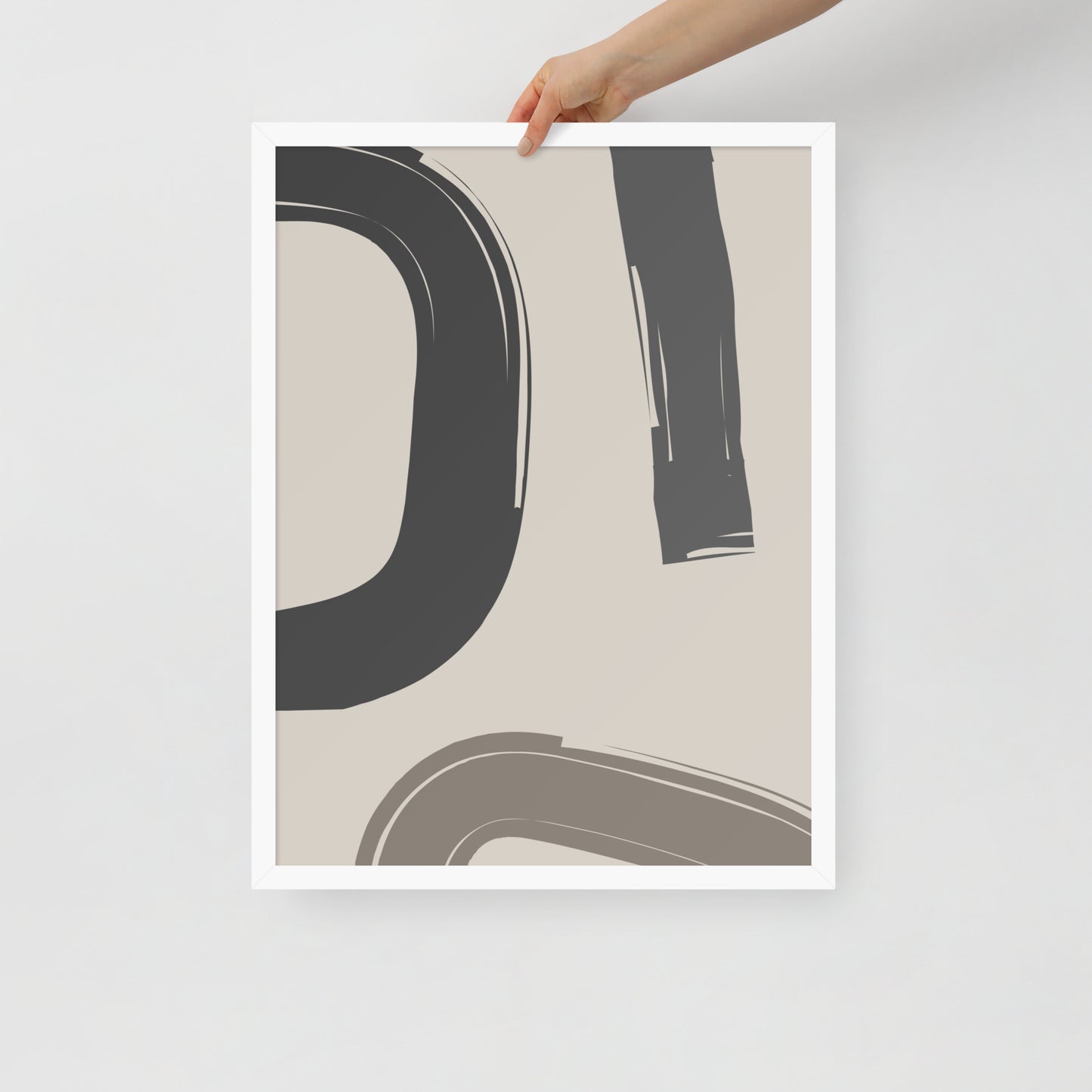 RILEY RU - Abstract Brush - Framed poster