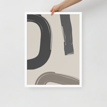 RILEY RU - Abstract Brush - Framed poster