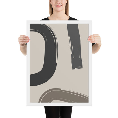 RILEY RU - Abstract Brush - Framed poster