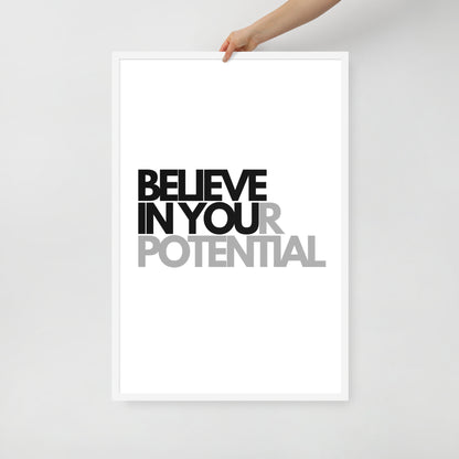 RILEY RU - Believe In Your Potential - Framed Poster