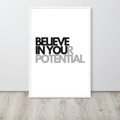 RILEY RU - Believe In Your Potential - Framed Poster