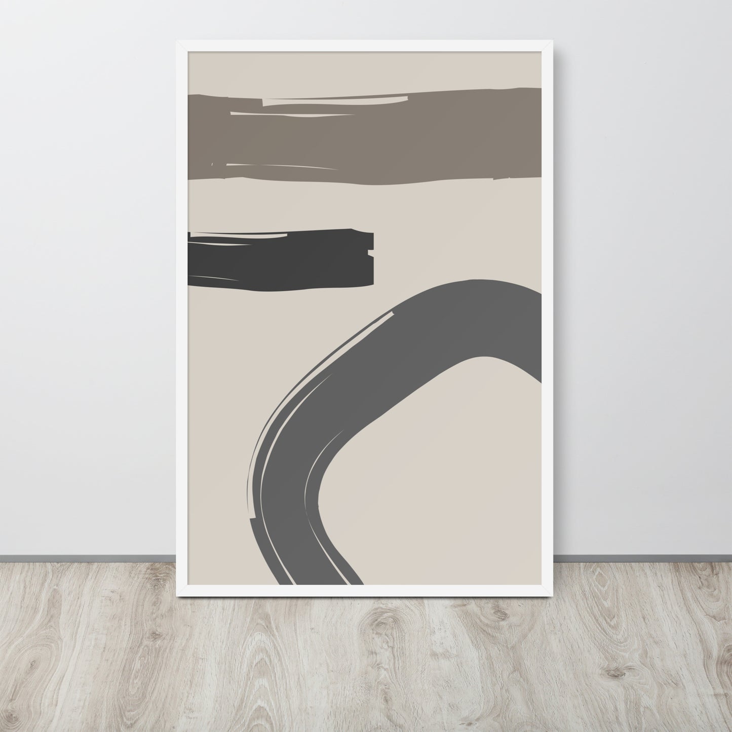 RILEY RU - Abstract Brush - Póster enmarcado
