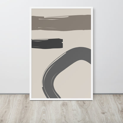 RILEY RU - Abstract Brush - Póster enmarcado