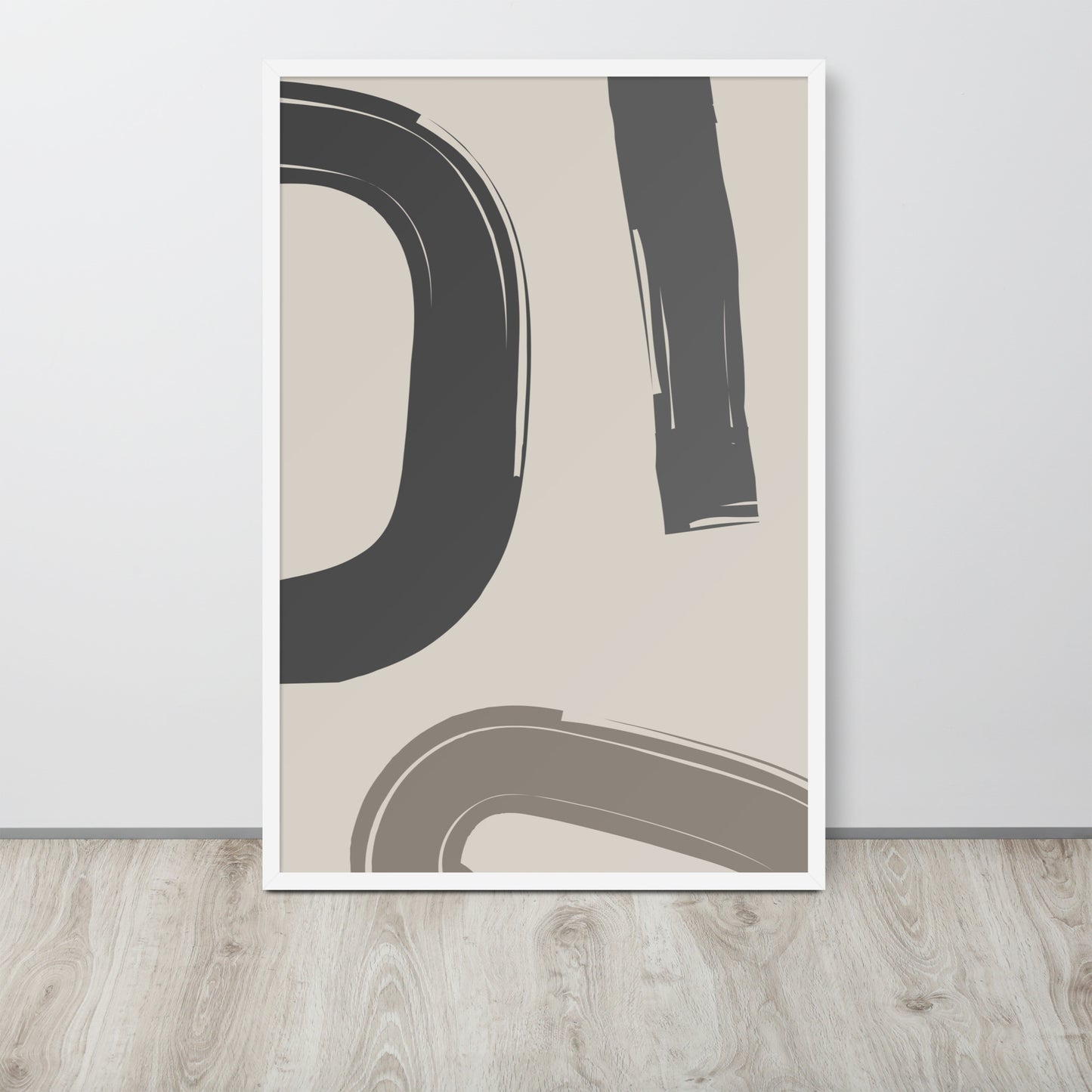 RILEY RU - Abstract Brush - Framed poster