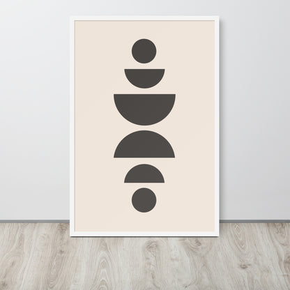 RILEY RU - Geometric Circles - Framed poster