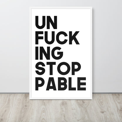 RILEY RU - Unstoppable - Framed poster