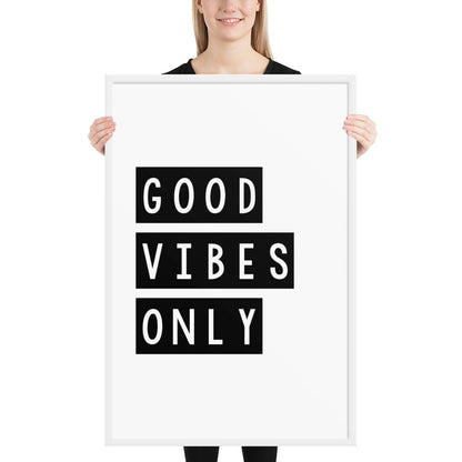 RILEY RU - Good Vibes Only - Framed poster
