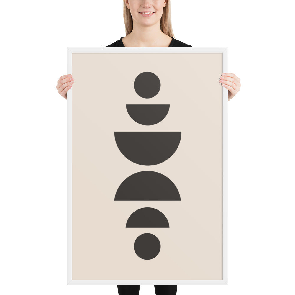 RILEY RU - Geometric Circles - Framed poster