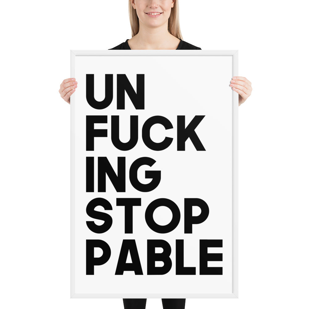 RILEY RU - Unstoppable - Framed poster