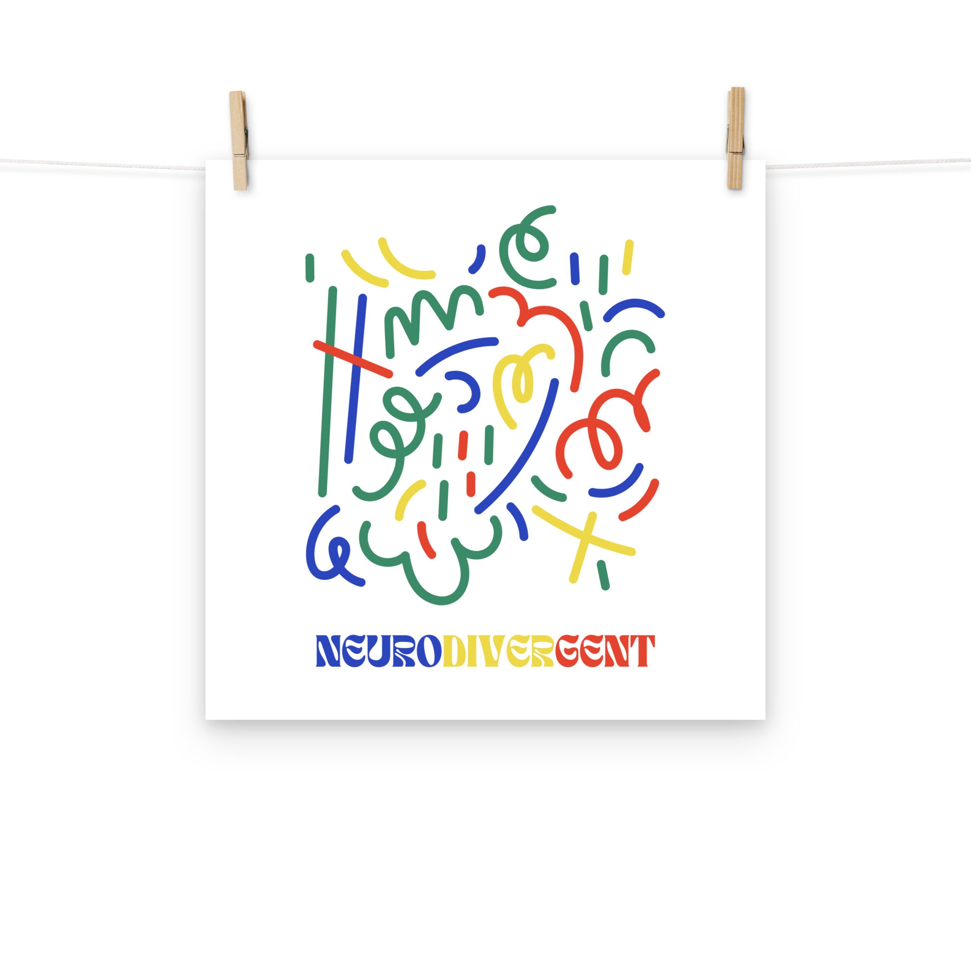 Colorful abstract design with 'NEUROMIVERGENT' text on a white background