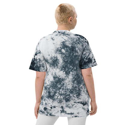 RILEY RU - KEEP GOING - Embroidered Oversized Tie-dye Unisex T-shirt