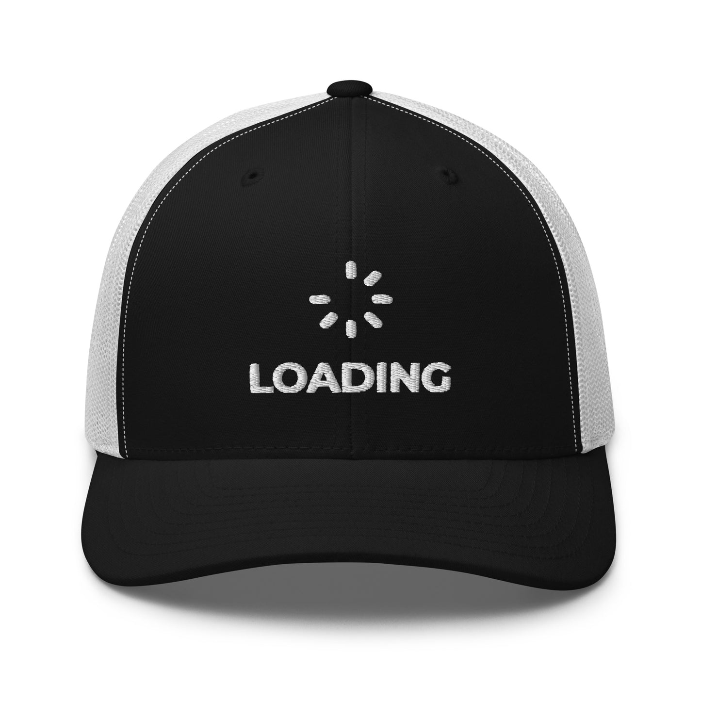 Black and white cap "LOADING" embroidered 