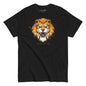 Black t-shirt with a lion graphic and 'Stay Wild' text on a white background