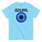 Light blue t-shirt with a blue eye graphic and 'azure.' text on a white background