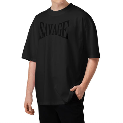 Person wearing a black t-shirt with 'MOVE SILENCE' text on a white background