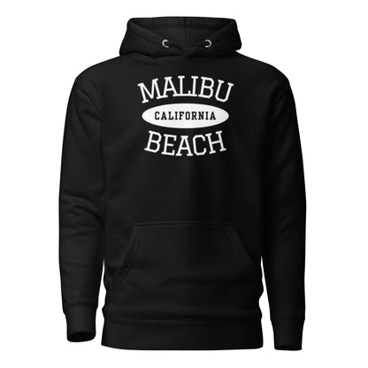 Black hoodie with a license plate design on a white background