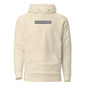 Beige hoodie with 'FEARLESS' text on a white background